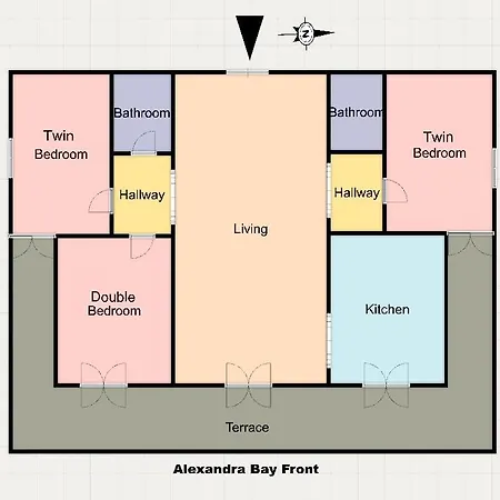 Alexandra Bay Front Apartment Agios Stefanos (Thinali)